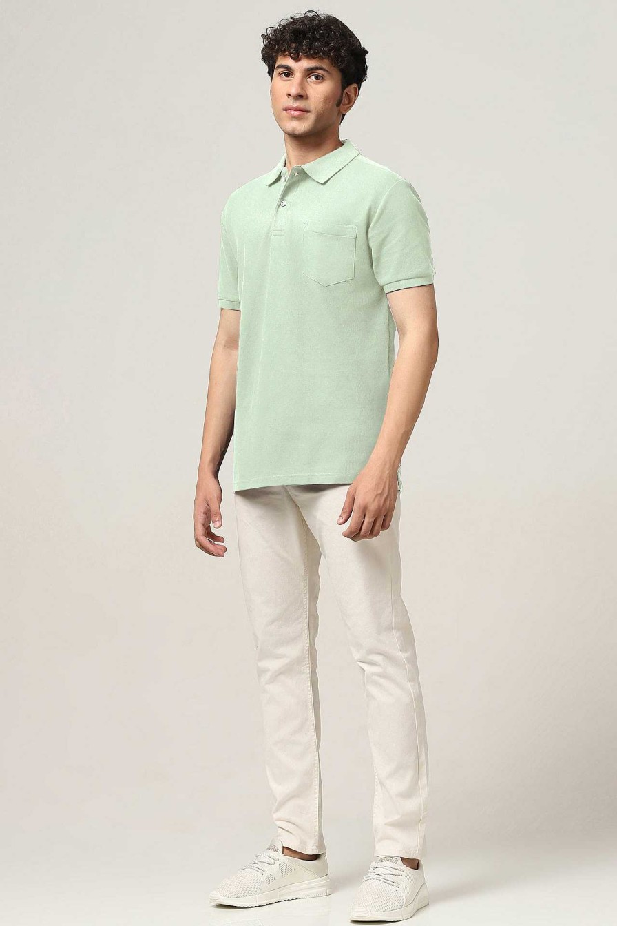 Top Wear Halfmoon | Classic Lt. Green Polo