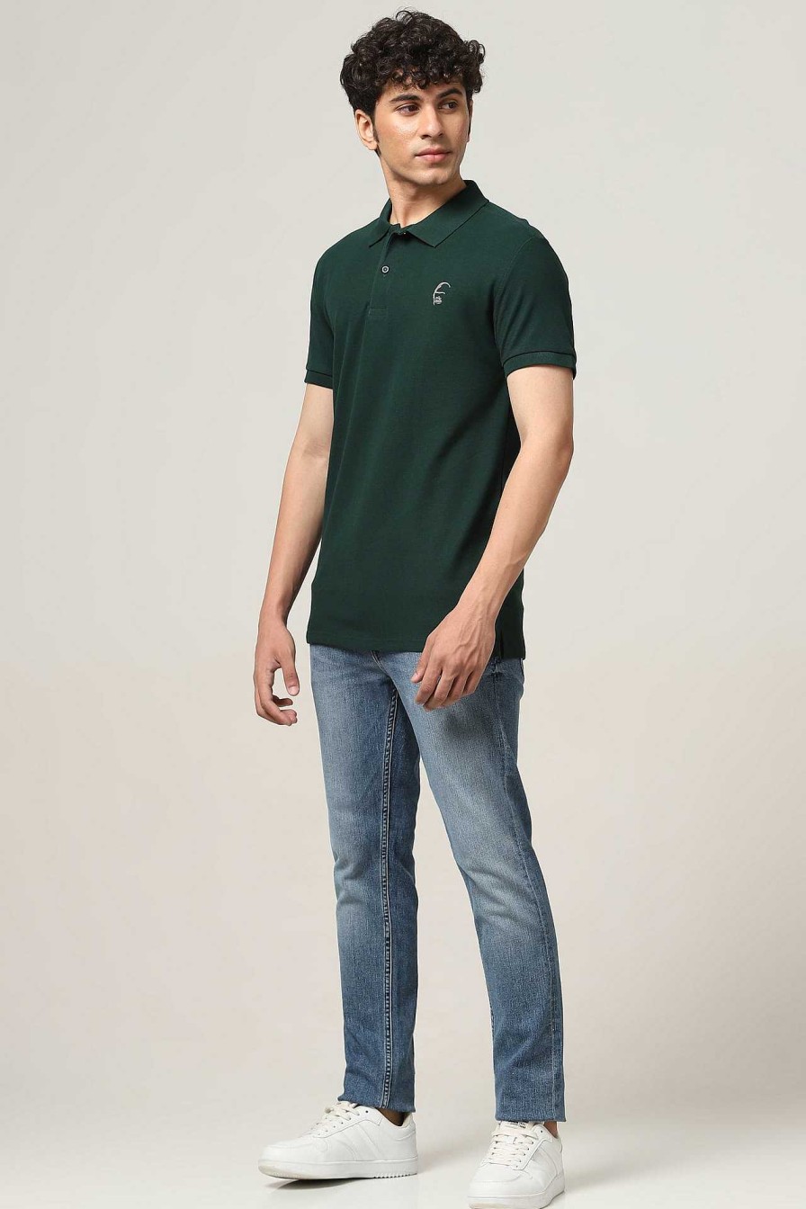 Admired Halfmoon | Knitted Green Polo