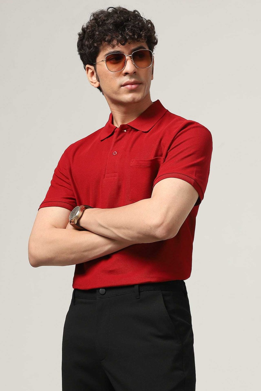 Admired Halfmoon | Classic Red Polo