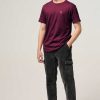 Admired Halfmoon | Maroon Solid T-Shirt