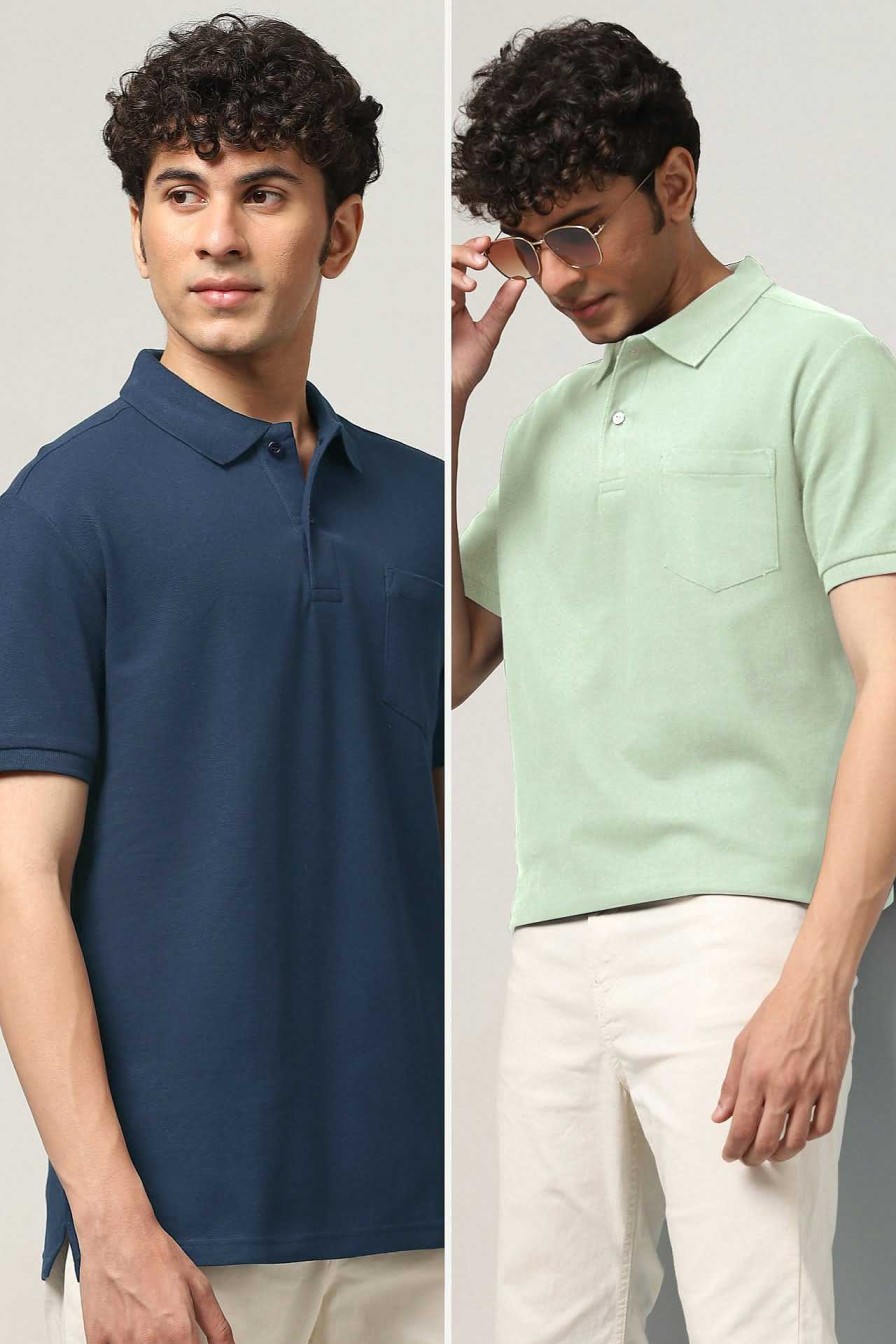 Top Wear Halfmoon | Polo Combo Pastel – Pack Of 2