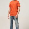 Admired Halfmoon | Orange Solid T-Shirt