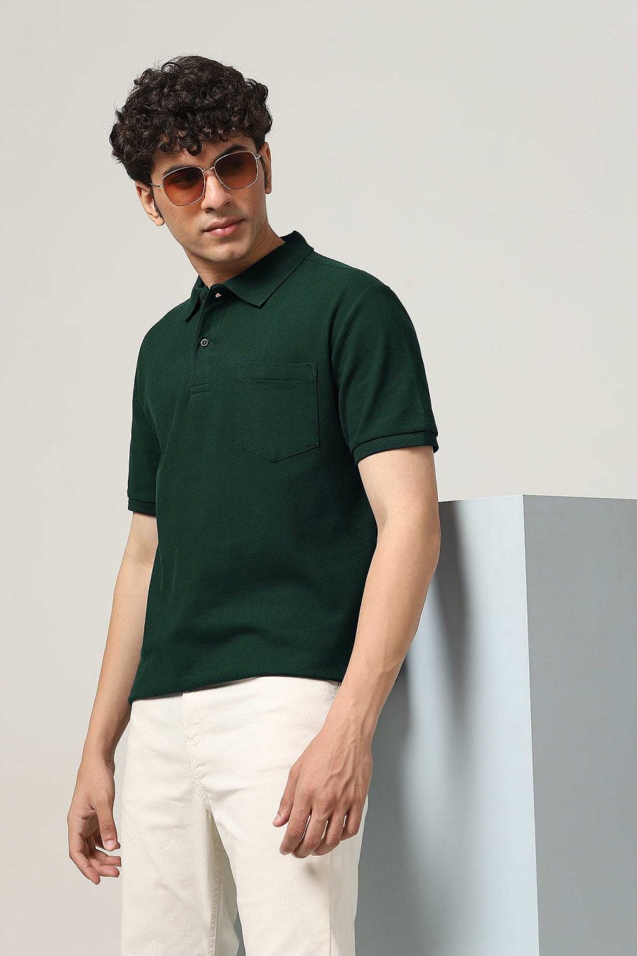 Peculiar Halfmoon | Classic Green Polo