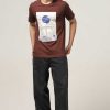 Admired Halfmoon | Brown Printed T-Shirt