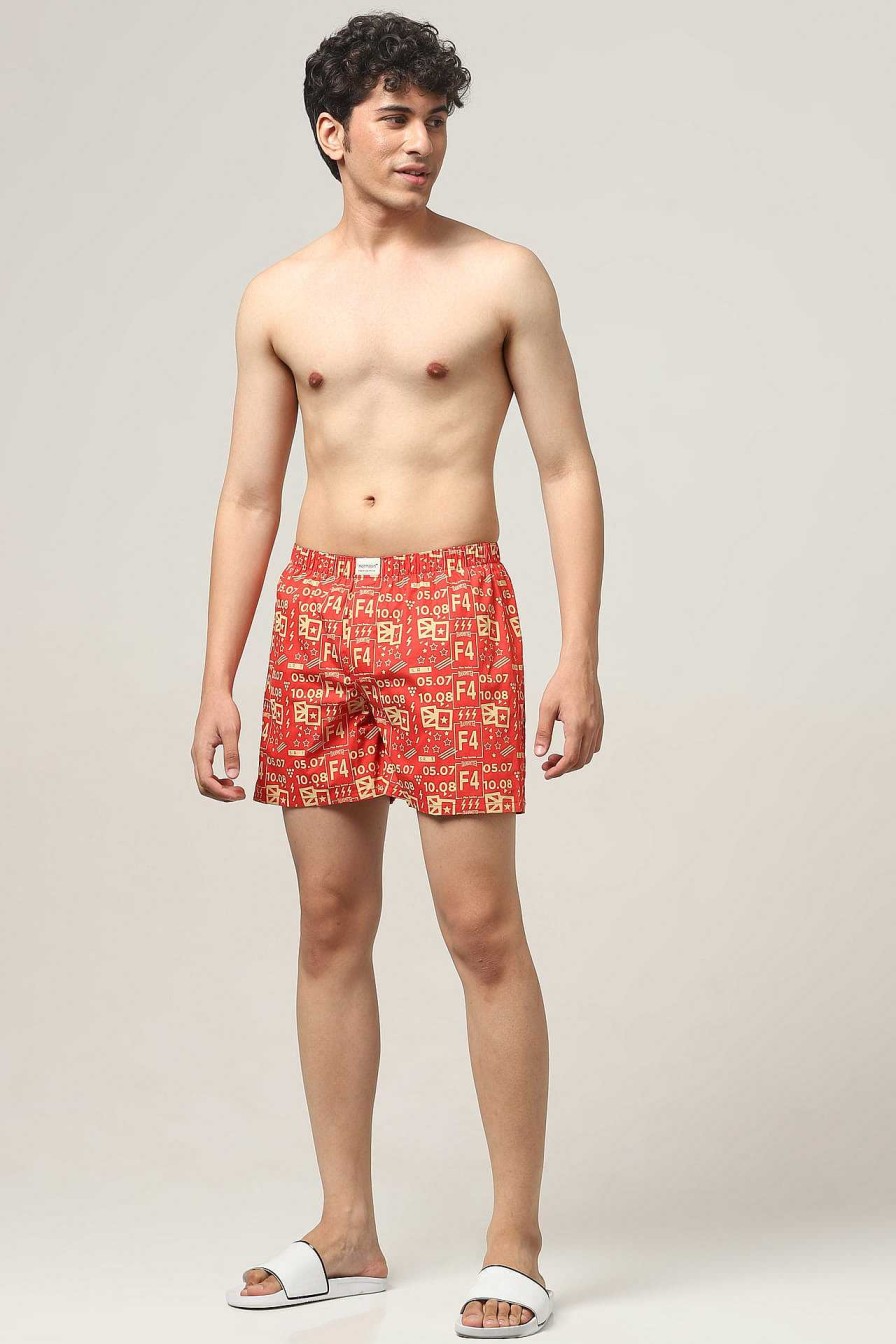 Peculiar Halfmoon | Cotton Boxer "Red-F4"