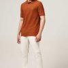 Top Wear Halfmoon | Knitted Rust Polo