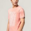 Admired Halfmoon | Peach Pink Printed T-Shirt