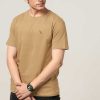 Peculiar Halfmoon | Beige Solid T-Shirt