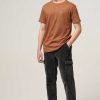 Top Wear Halfmoon | Brown Solid T-Shirt