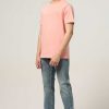 Admired Halfmoon | Peach Pink Solid T-Shirt