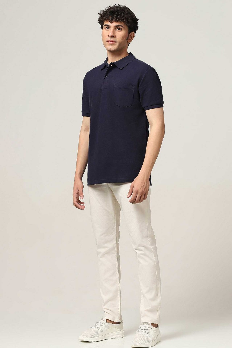 Top Wear Halfmoon | Classic Navy Polo