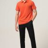 Peculiar Halfmoon | Knitted Orange Polo