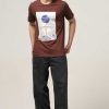 Premium Halfmoon | Brown Printed T-Shirt