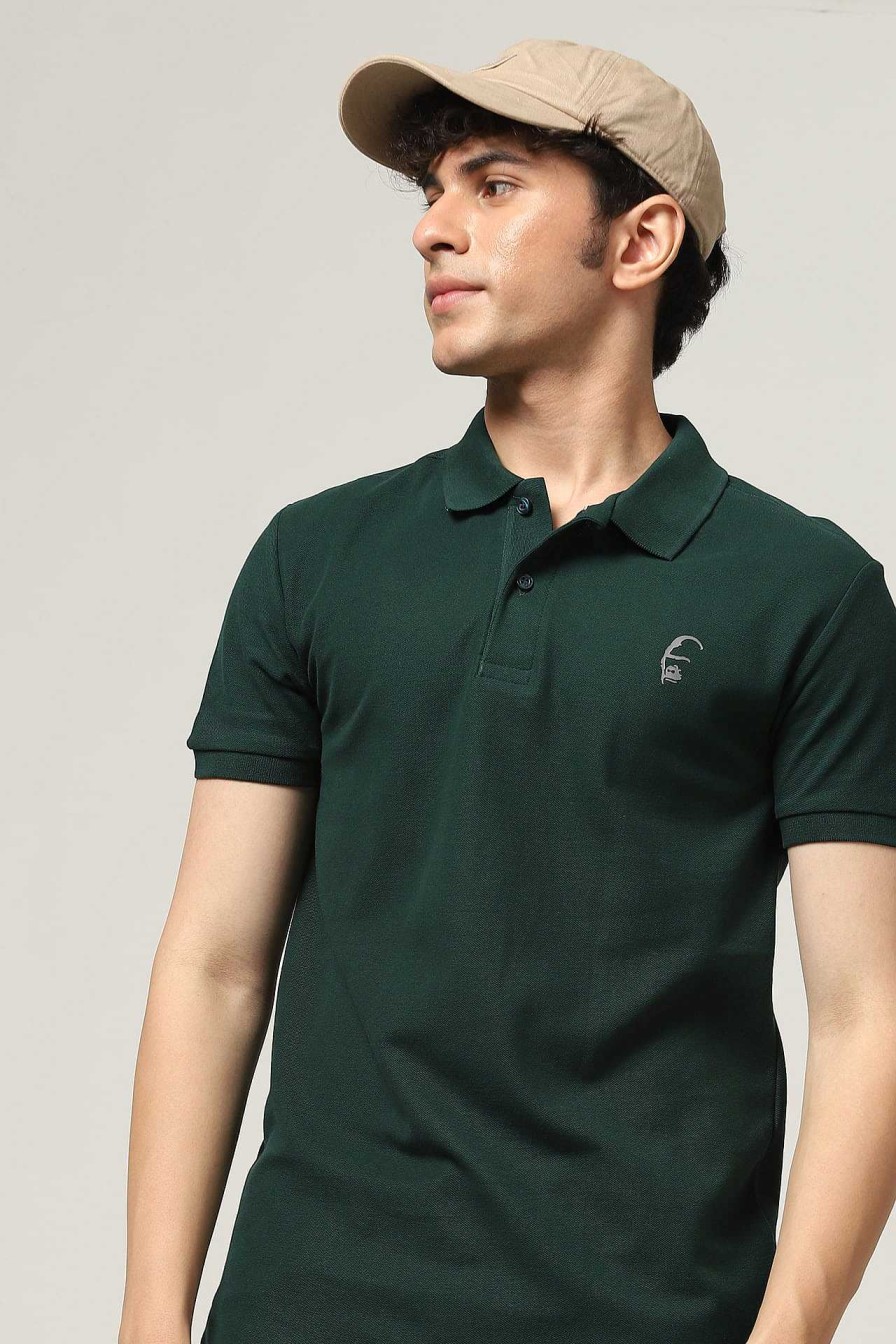 Admired Halfmoon | Knitted Green Polo