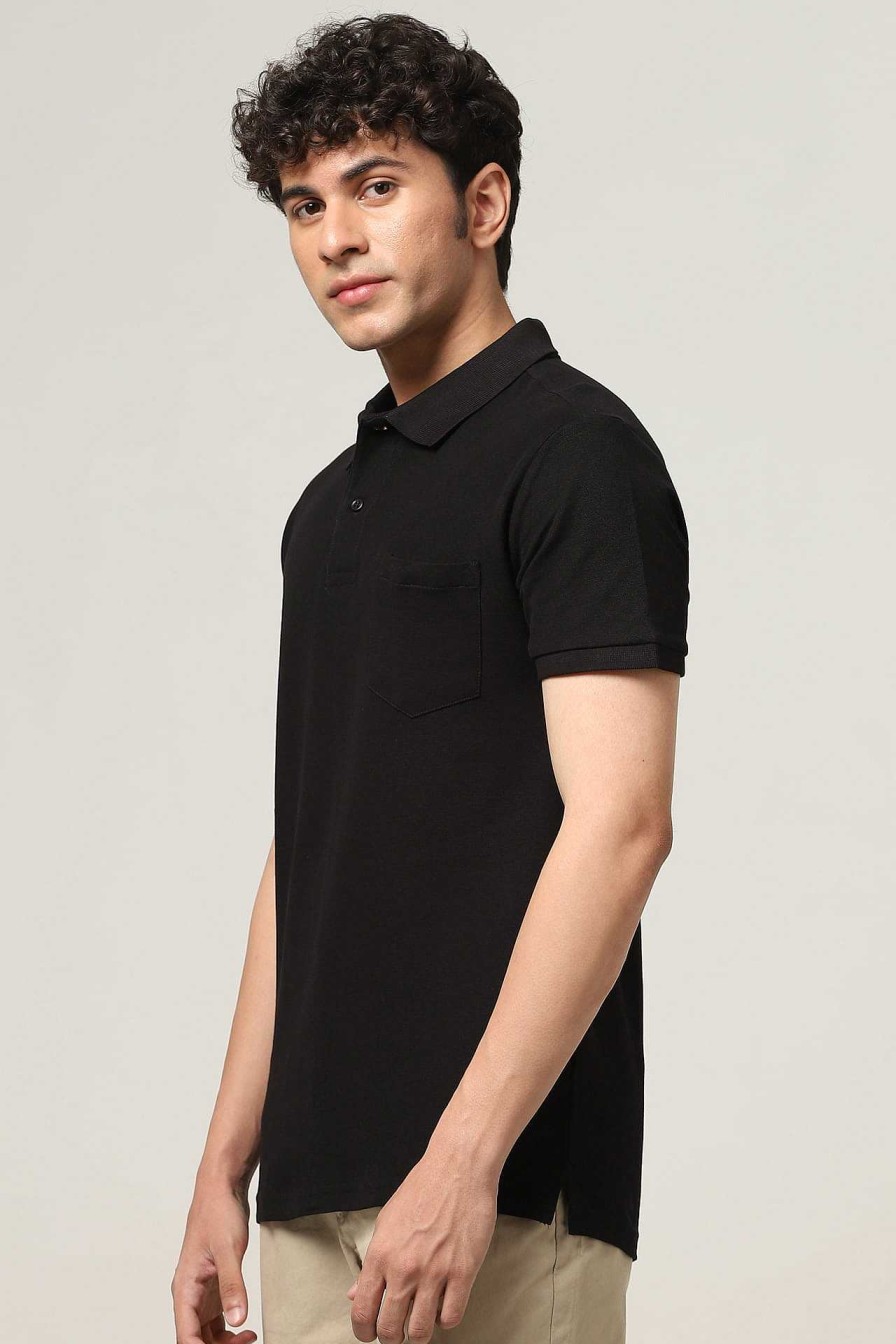 Top Wear Halfmoon | Classic Black Polo