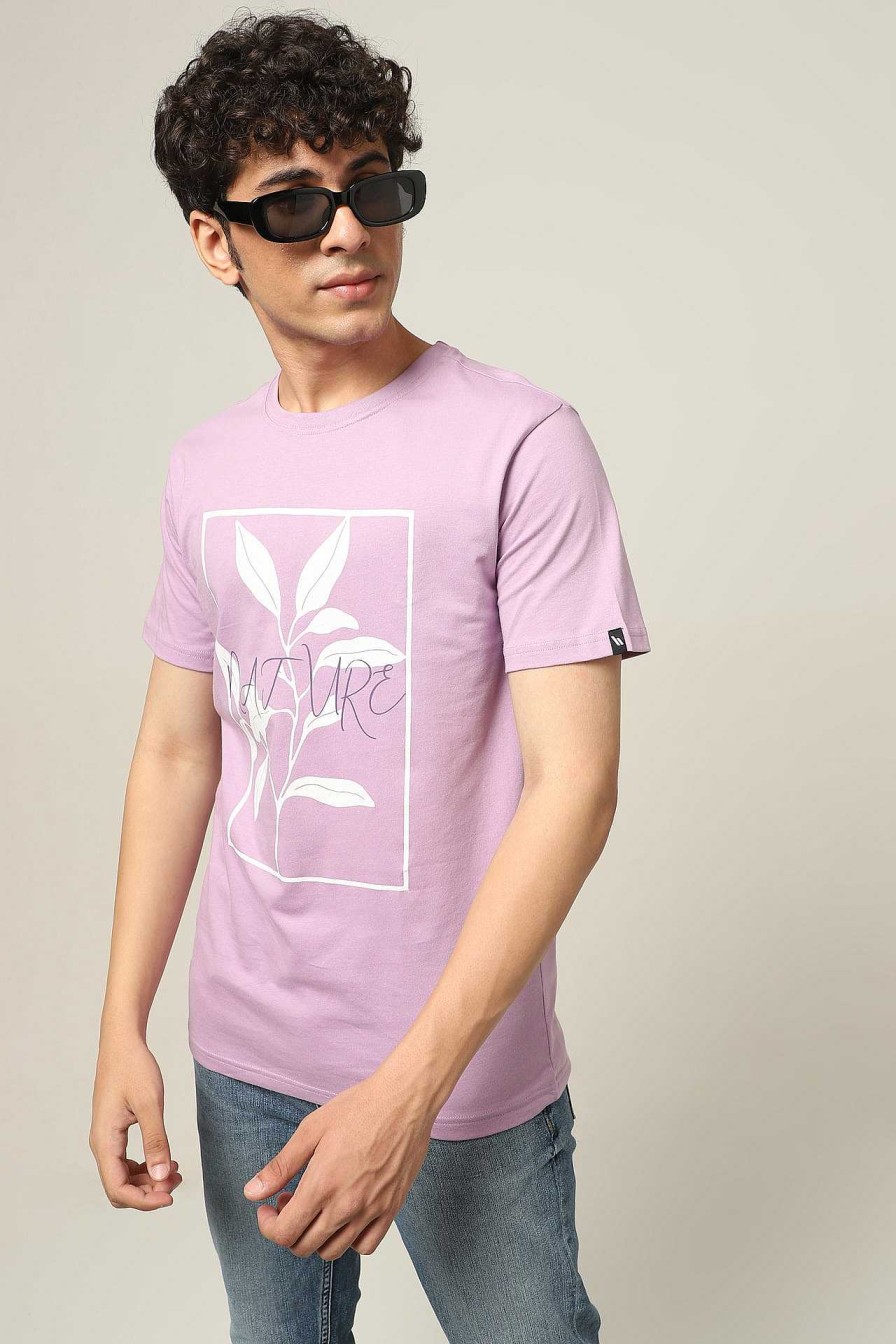 Top Wear Halfmoon | Lavender Printed T-Shirt