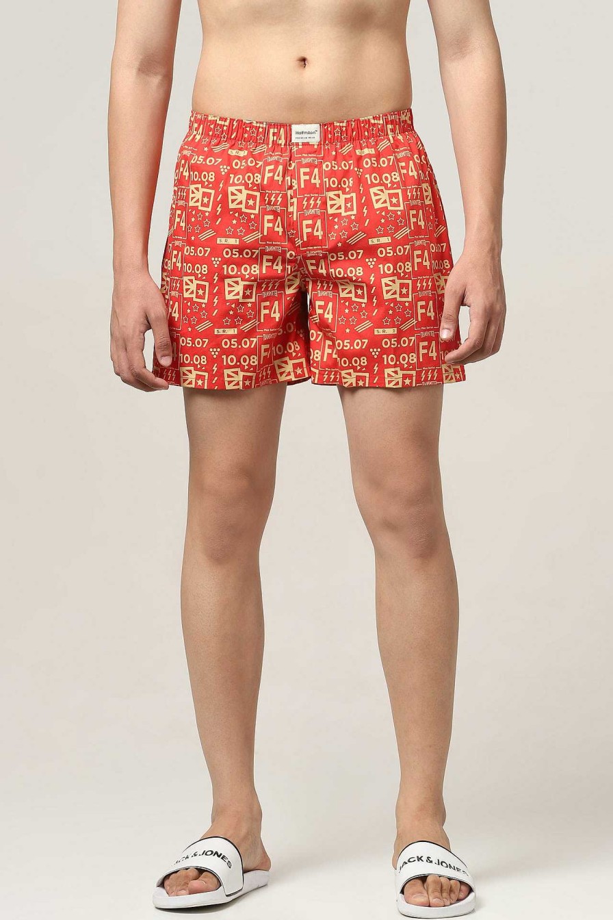 Bottom Wear Halfmoon | Cotton Boxer "Red-F4"