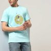 Top Wear Halfmoon | Aqua Printed T-Shirt