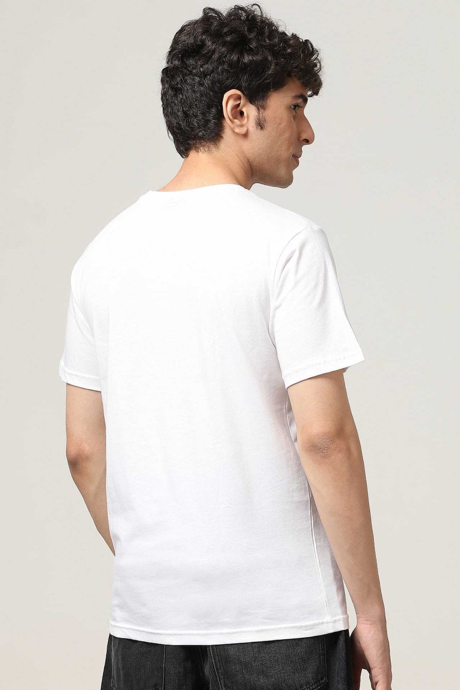 Premium Halfmoon | White Printed T-Shirt