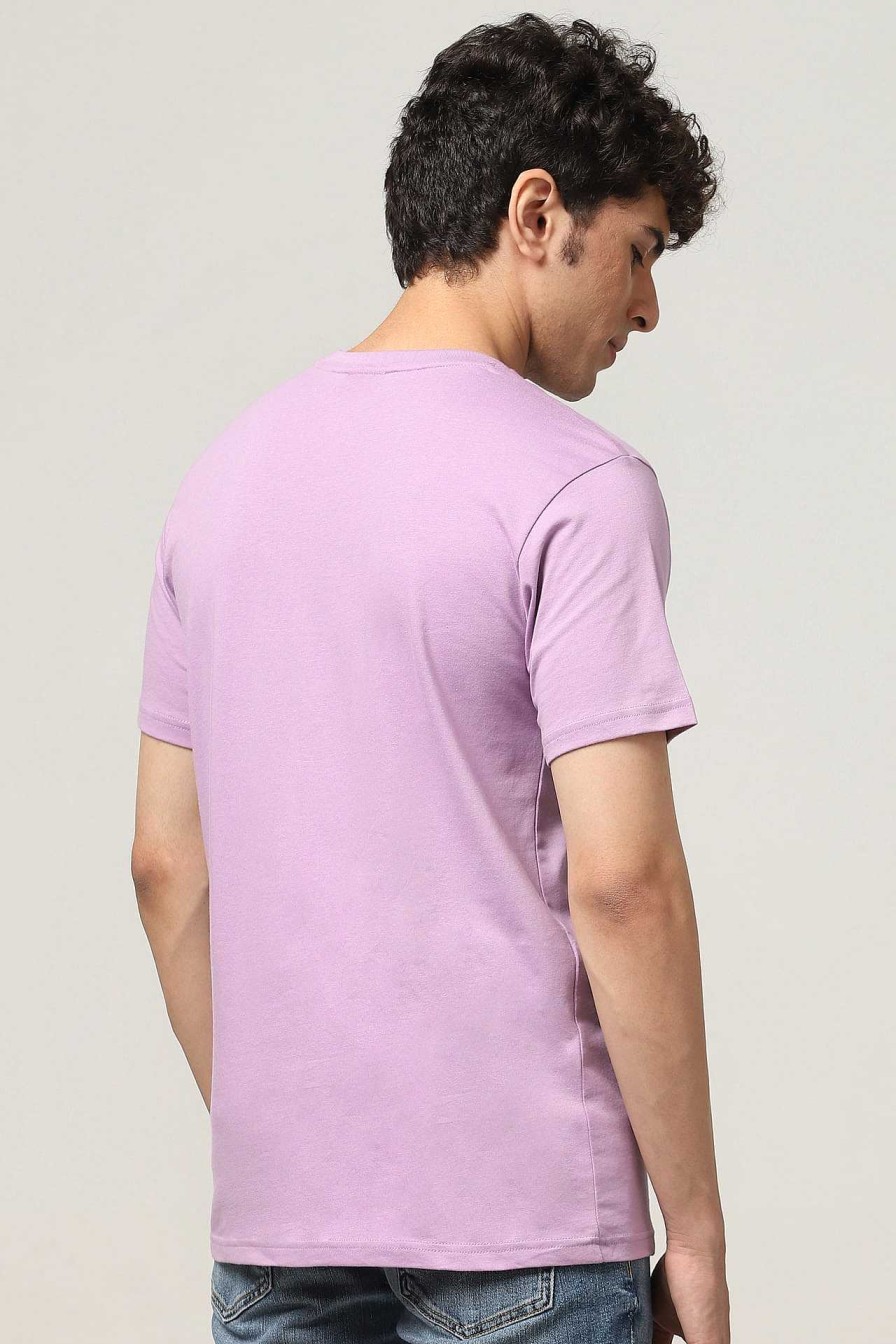 Admired Halfmoon | Lavender Printed T-Shirt