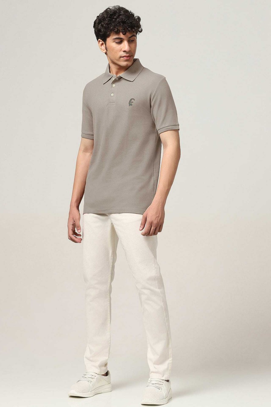 Top Wear Halfmoon | Knitted Grey Polo