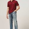 Top Wear Halfmoon | Knitted Maroon Polo